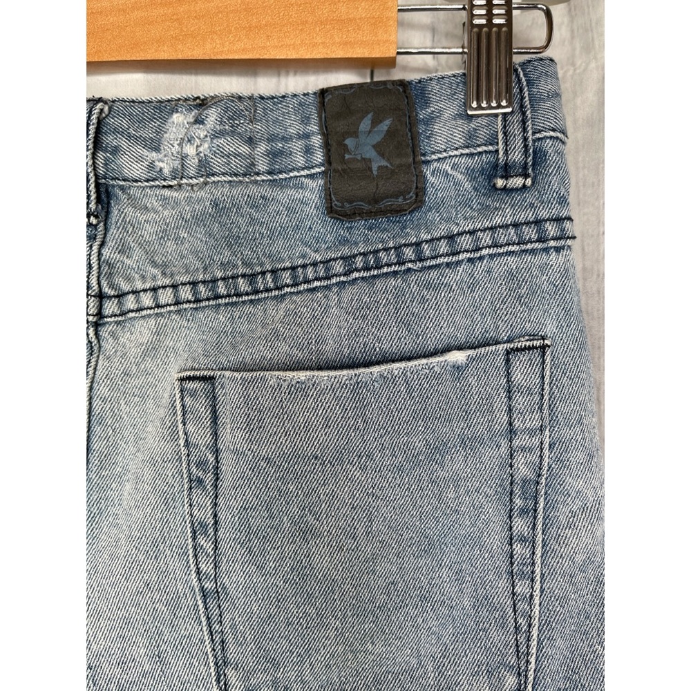 One Teaspoon Distressed High Waist Denim Jean Shorts Cut Off Frayed Hem Sz 26 - Picture 9 of 11